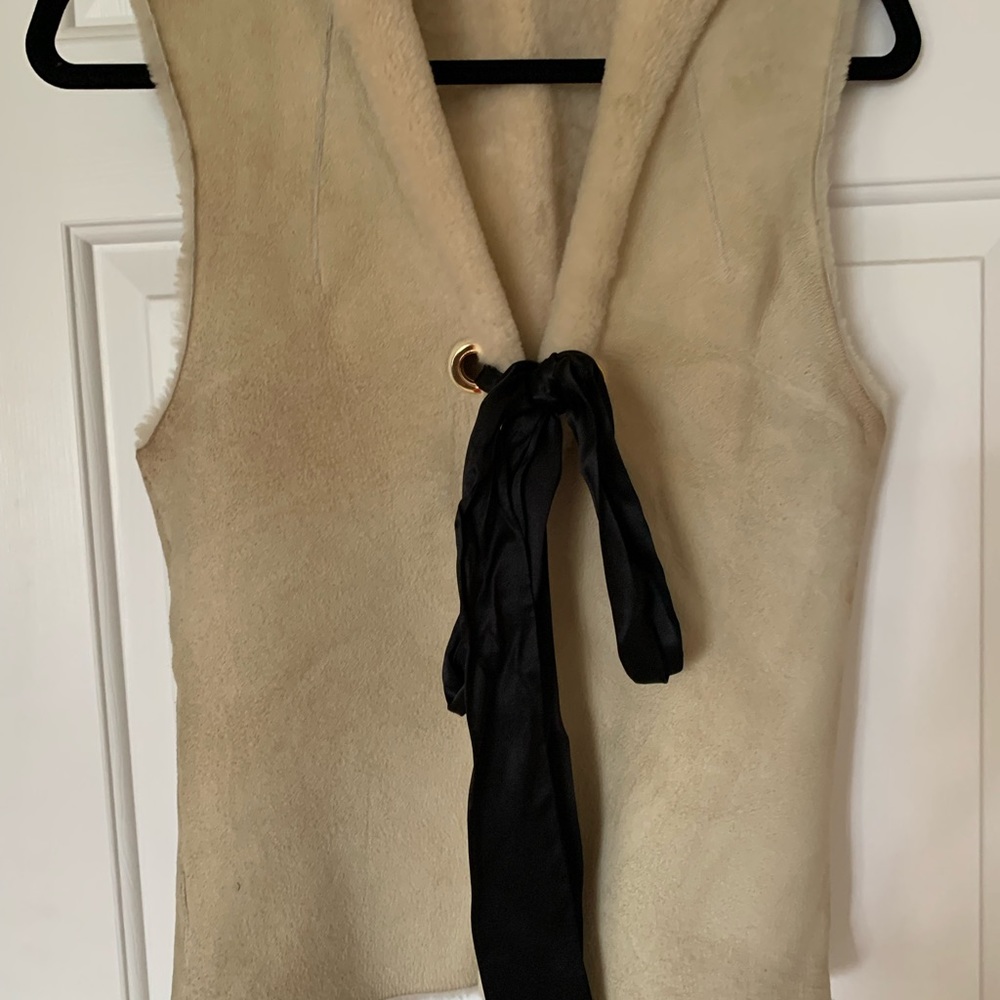 Tory Bursch top leather/fur